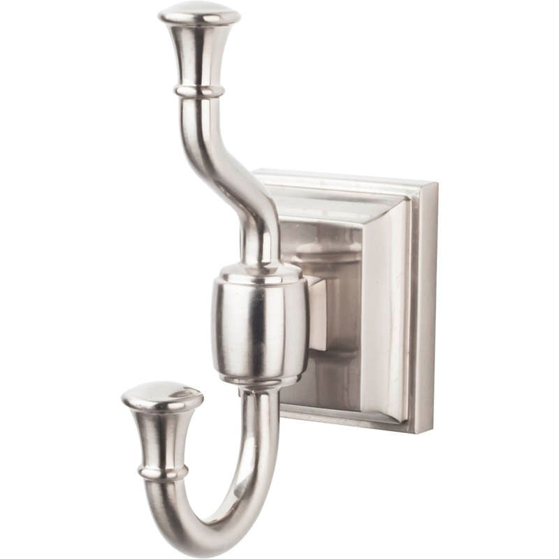 Top Knobs STK2BSN brushed satin nickel double robe hook