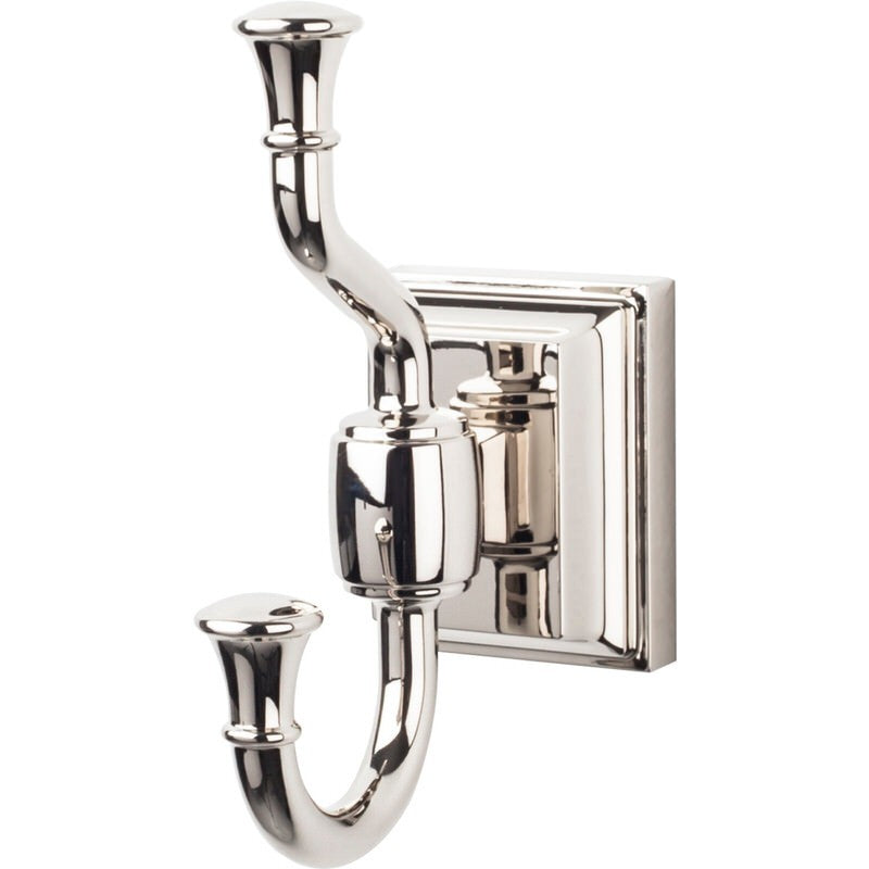 Top Knobs STK2PN polished nickel double robe hook