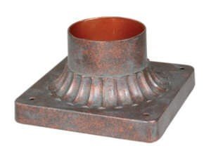 Vaxcel T0038 T0019 5-3/4" Post Mount Steel Pier Mount Adapter Royal Bronze
