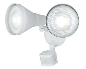 Vaxcel T0175 Gamma Aluminum-Plastic 2 Level Motion Sensor Security Light White