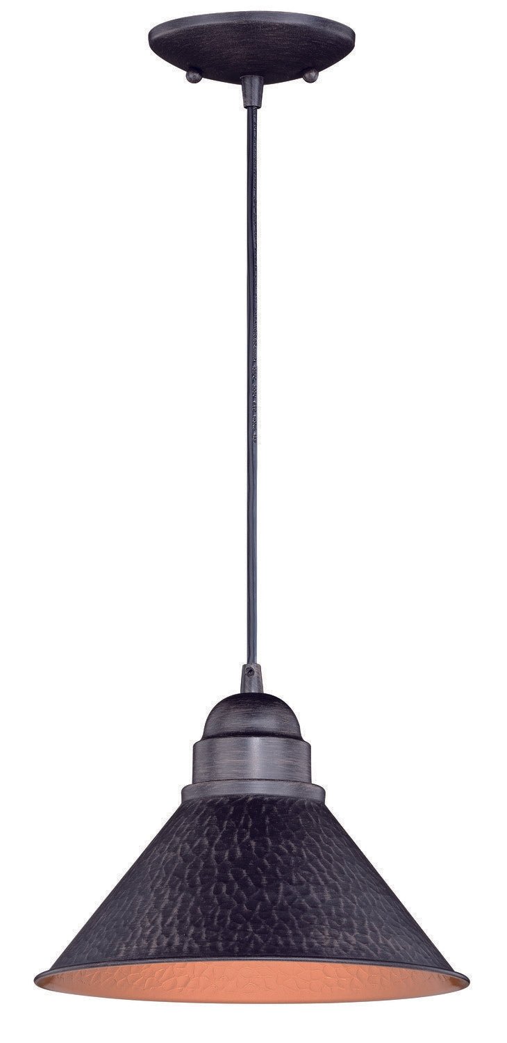 Vaxcel T0493 T0349 10" Outland Steel Outdoor Pendant Light Brushed Pewter