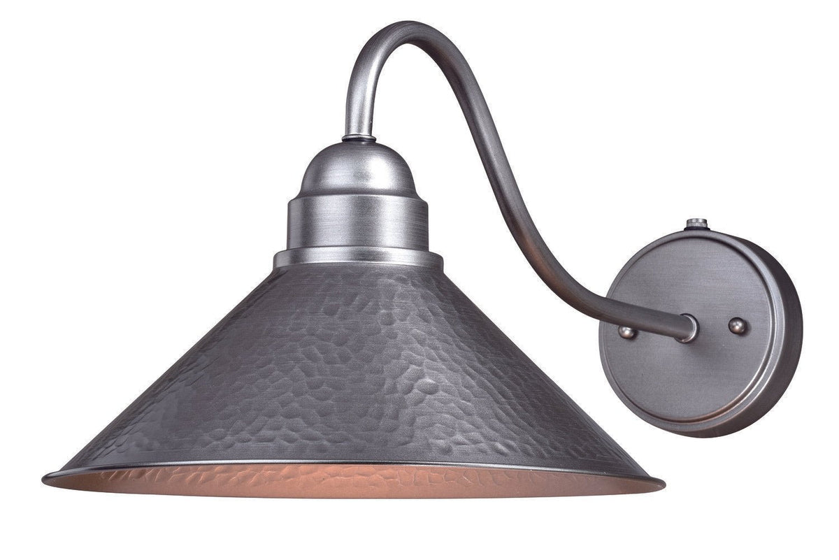 Vaxcel T0495 T0351 12" Outland Steel Long Arm Outdoor Wall Light Brushed Pewter