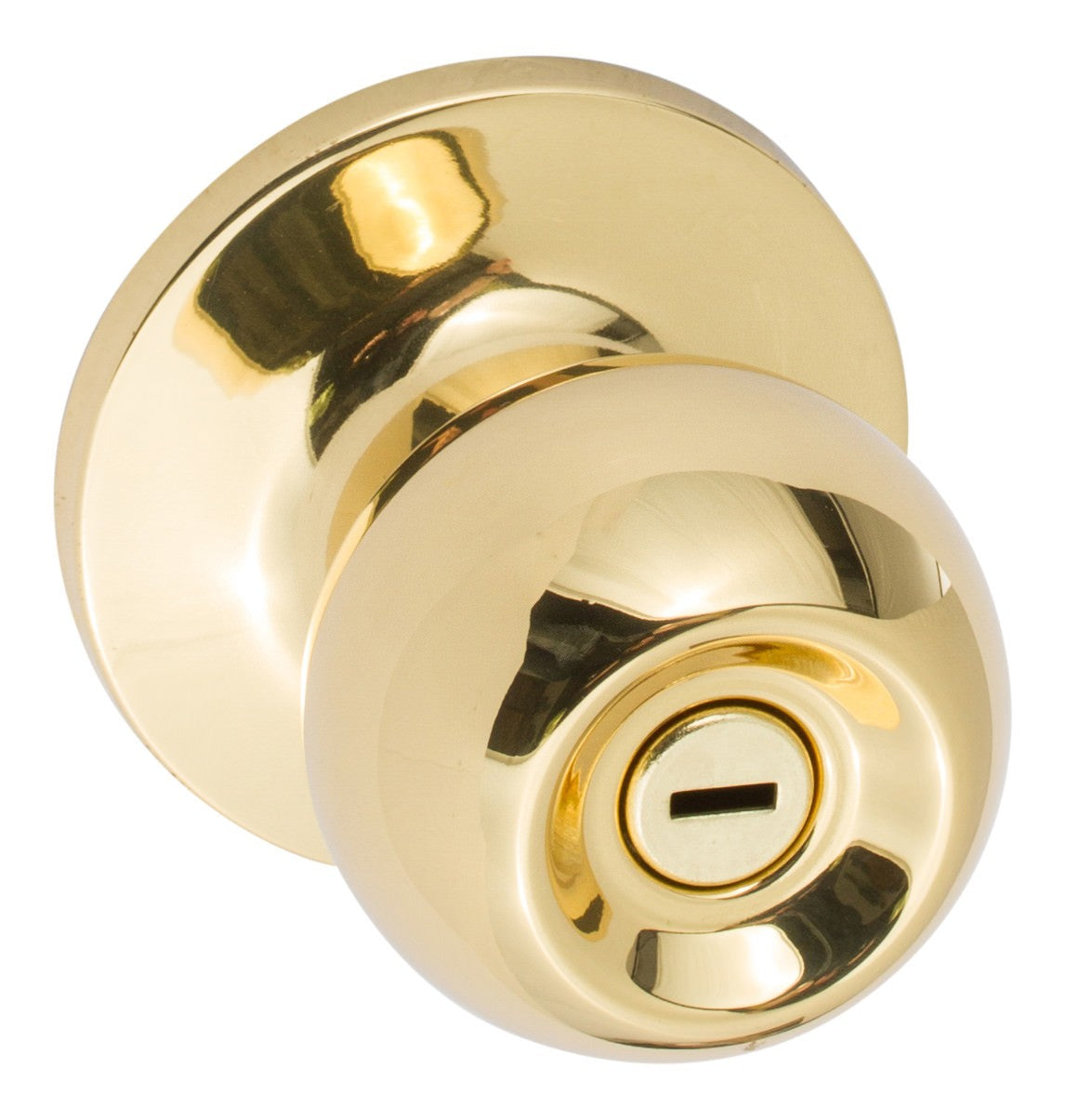 Sure-Loc TA102 3 polished brass privacy door knob