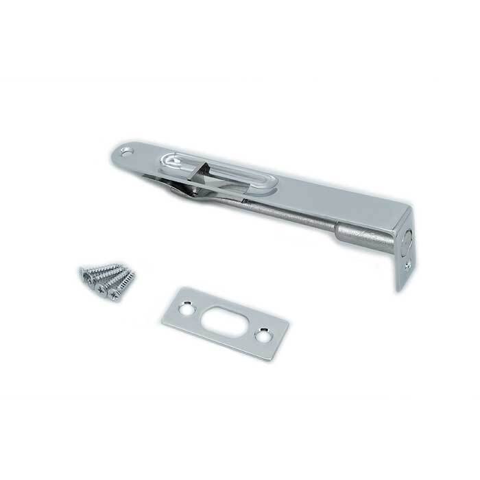 Orca Hardware TH-FBRC6-26 mortise flush bolt in polished chrome, additional view