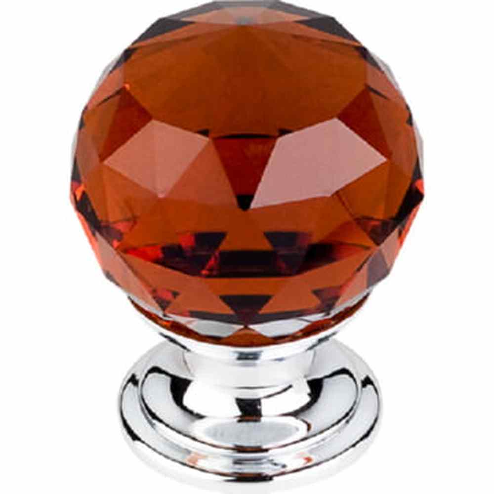 Top Knobs TK121PC polished chrome glass cabinet knob