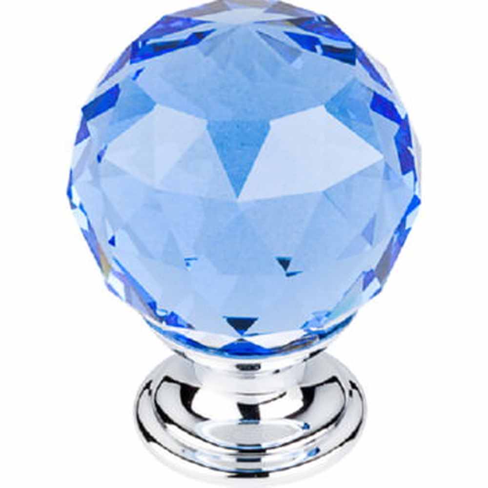 Top Knobs TK124PC polished chrome glass cabinet knob