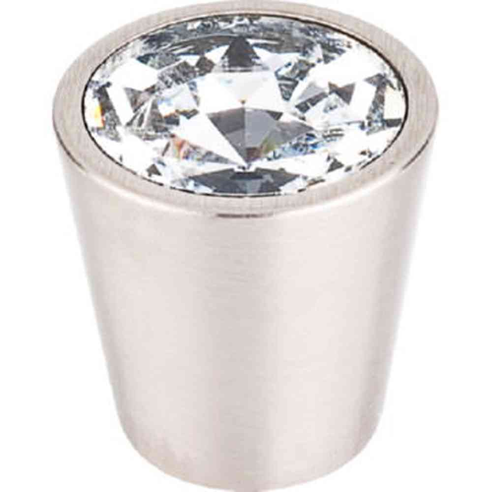 Top Knobs TK135BSN brushed satin nickel glass cabinet knob