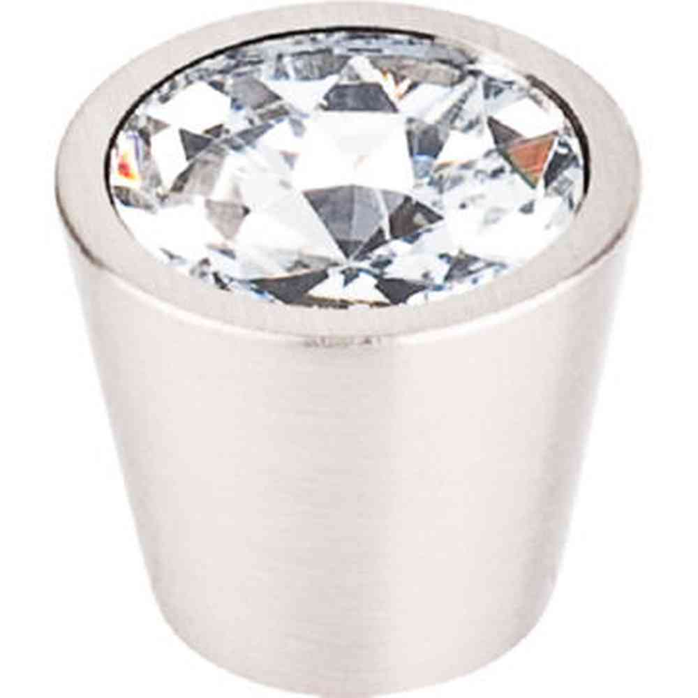 Top Knobs TK136BSN brushed satin nickel glass cabinet knob