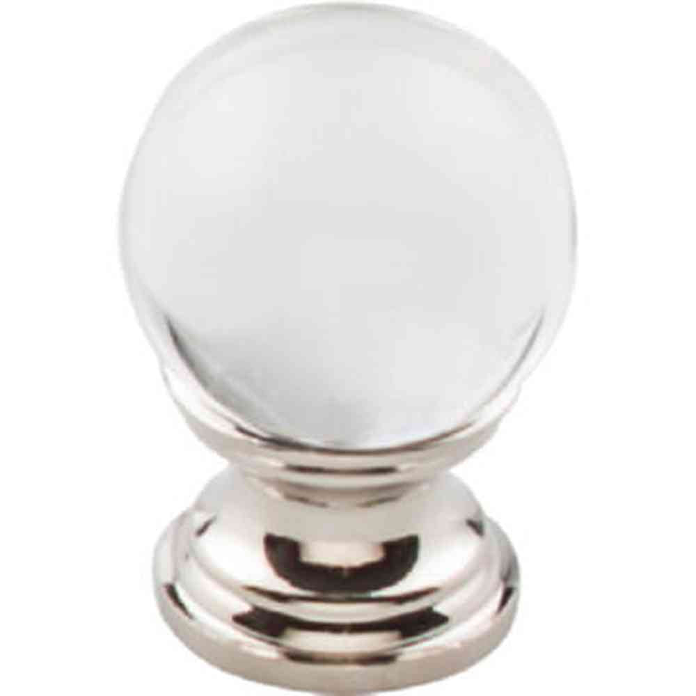 Top Knobs TK840PN polished nickel glass cabinet knob