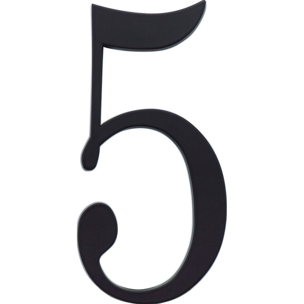 Atlas Homewares TRN5-BL matte black house number