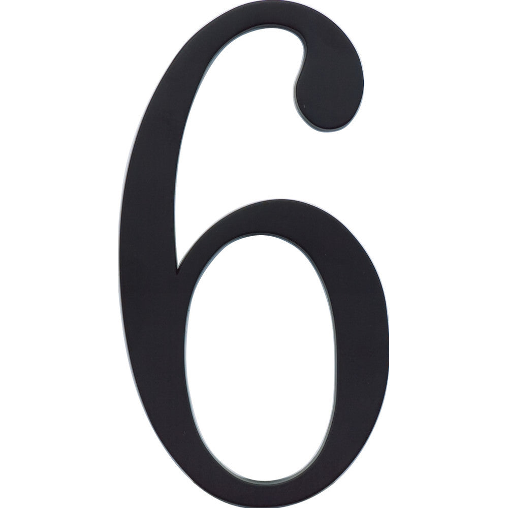 Atlas Homewares TRN6-BL matte black house number
