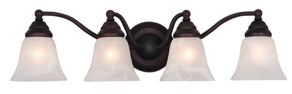 Vaxcel VL35124OBB VL35124 Standford Steel 4L Vanity Oil Burnished Bronze