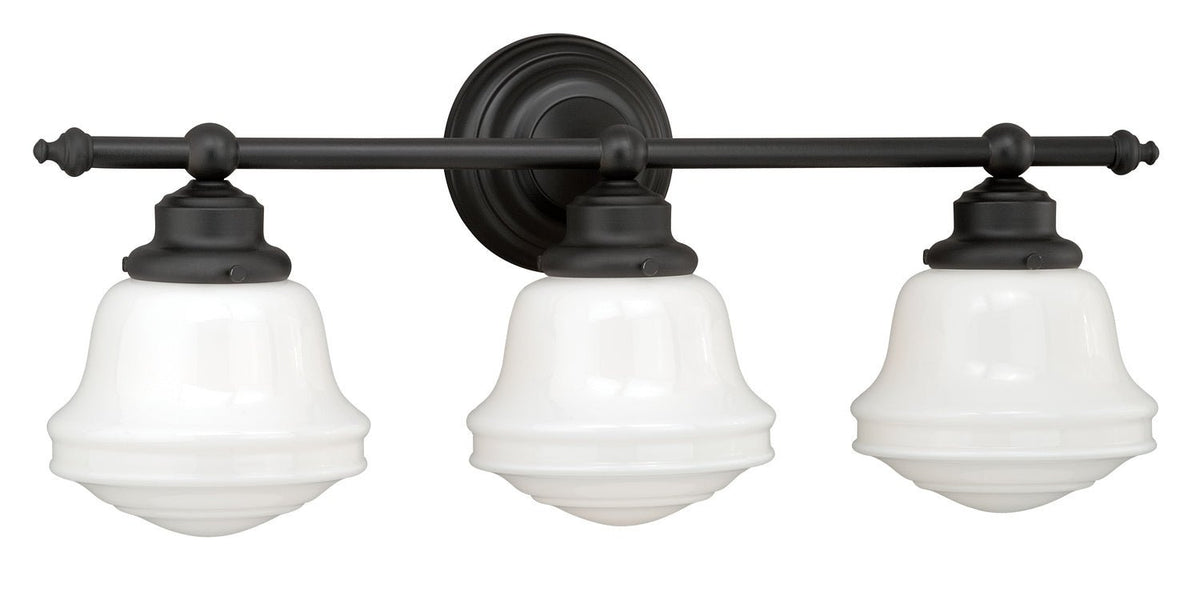 Vaxcel W0170 W017 Huntley Steel 3L Vanity Oil Rubbed Bronze