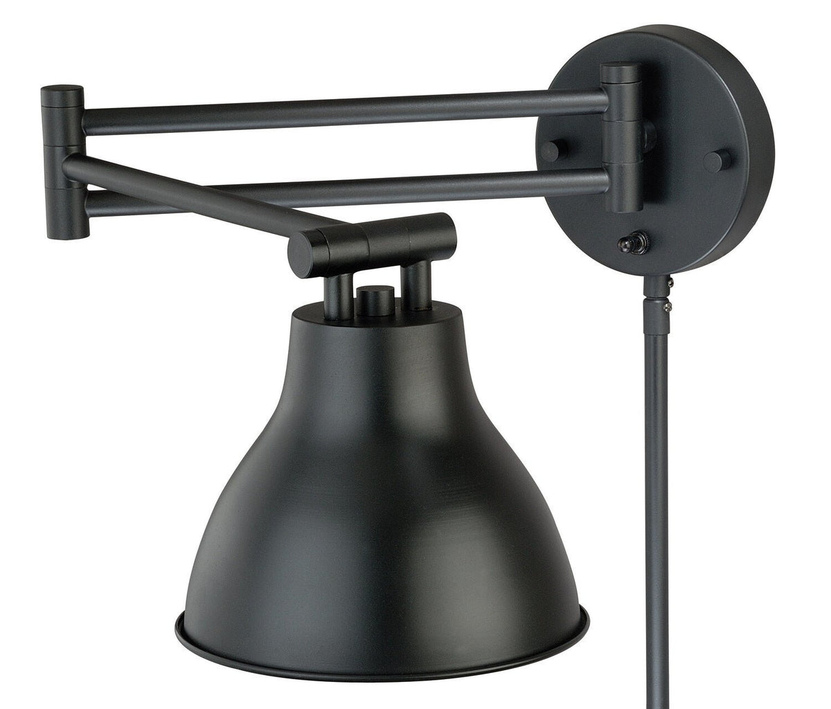 Vaxcel W0175 W0174 Swing Arm Steel LED Wall Light Satin Nickel