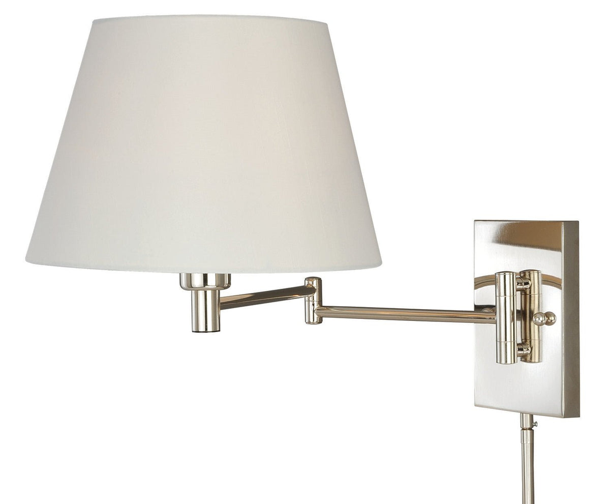 Vaxcel W0200 W020 Chapeau Steel Instalux Swing Arm Wall Light Polished Nickel