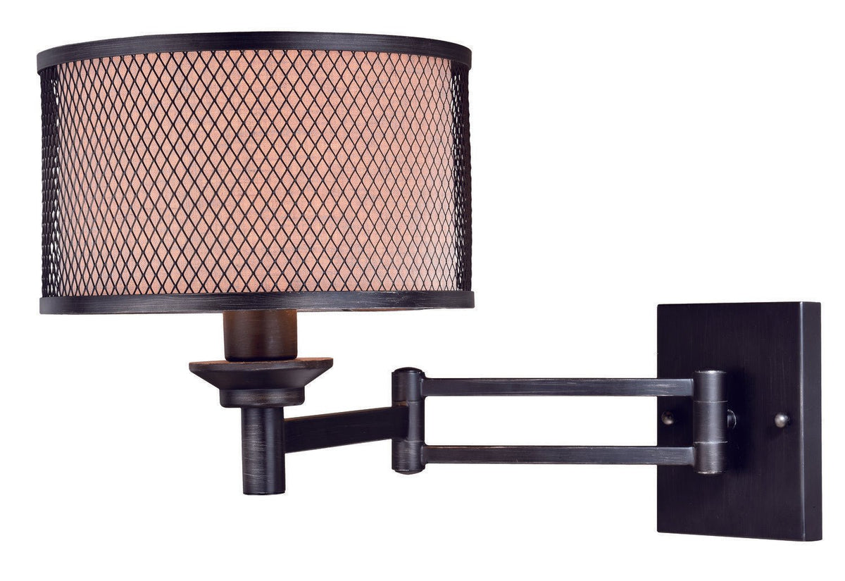 Vaxcel W0260 W0259 Polk Steel Instalux Swing Arm Wall Light Warm Pewter