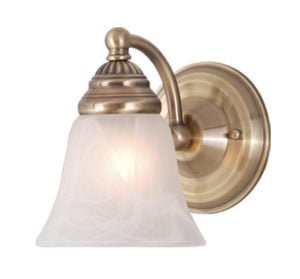 Vaxcel WL35121A WL35121 Standford Steel 1L Wall Light Antique Brass