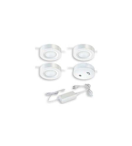 Vaxcel X0057 Instalux Plastic Dual Mount LED Under Cabinet Puck Light 3-pack Kit White