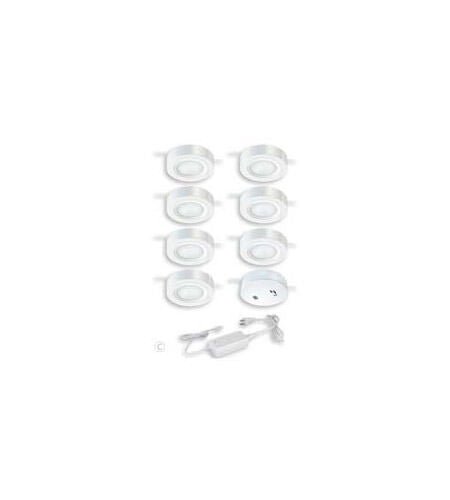 Vaxcel X0059 Instalux Plastic Dual Mount LED Under Cabinet Puck Light 7-pack Kit White