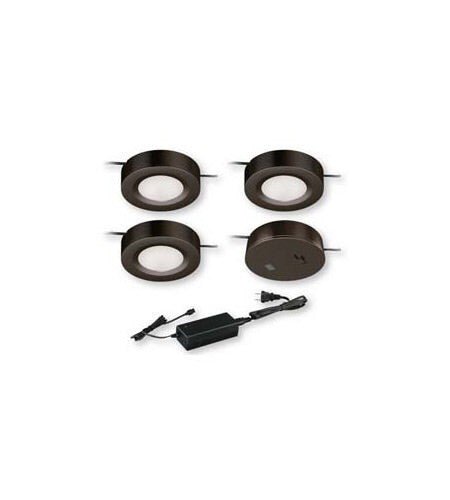 Vaxcel X0060 X0057 Instalux Plastic Dual Mount LED Under Cabinet Puck Light 3-pack Kit Bronze