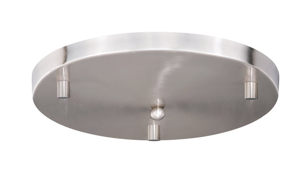 Vaxcel Y0005 Y000 12" Canopy Steel for 3 Mini Pendants Satin Nickel