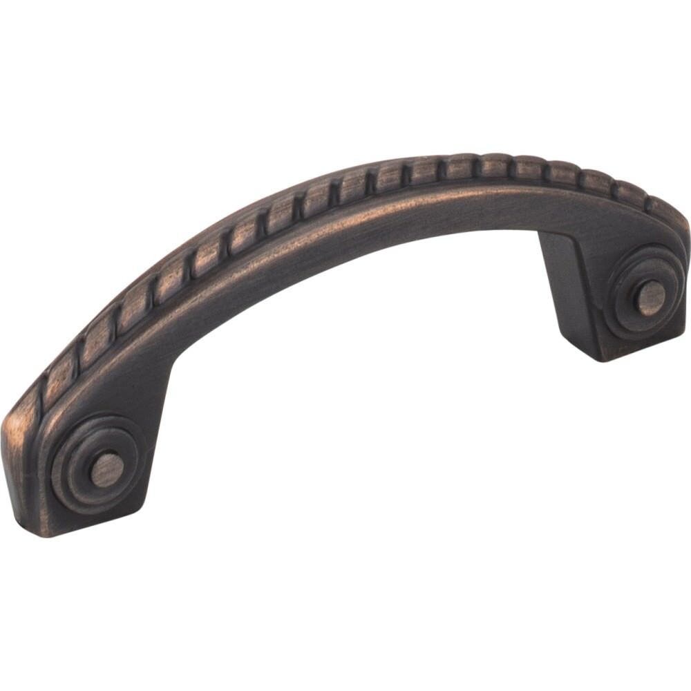 Jeffrey Alexander Z260-3DBAC Rhodes cabinet drawer pull in satin stainless, additional view