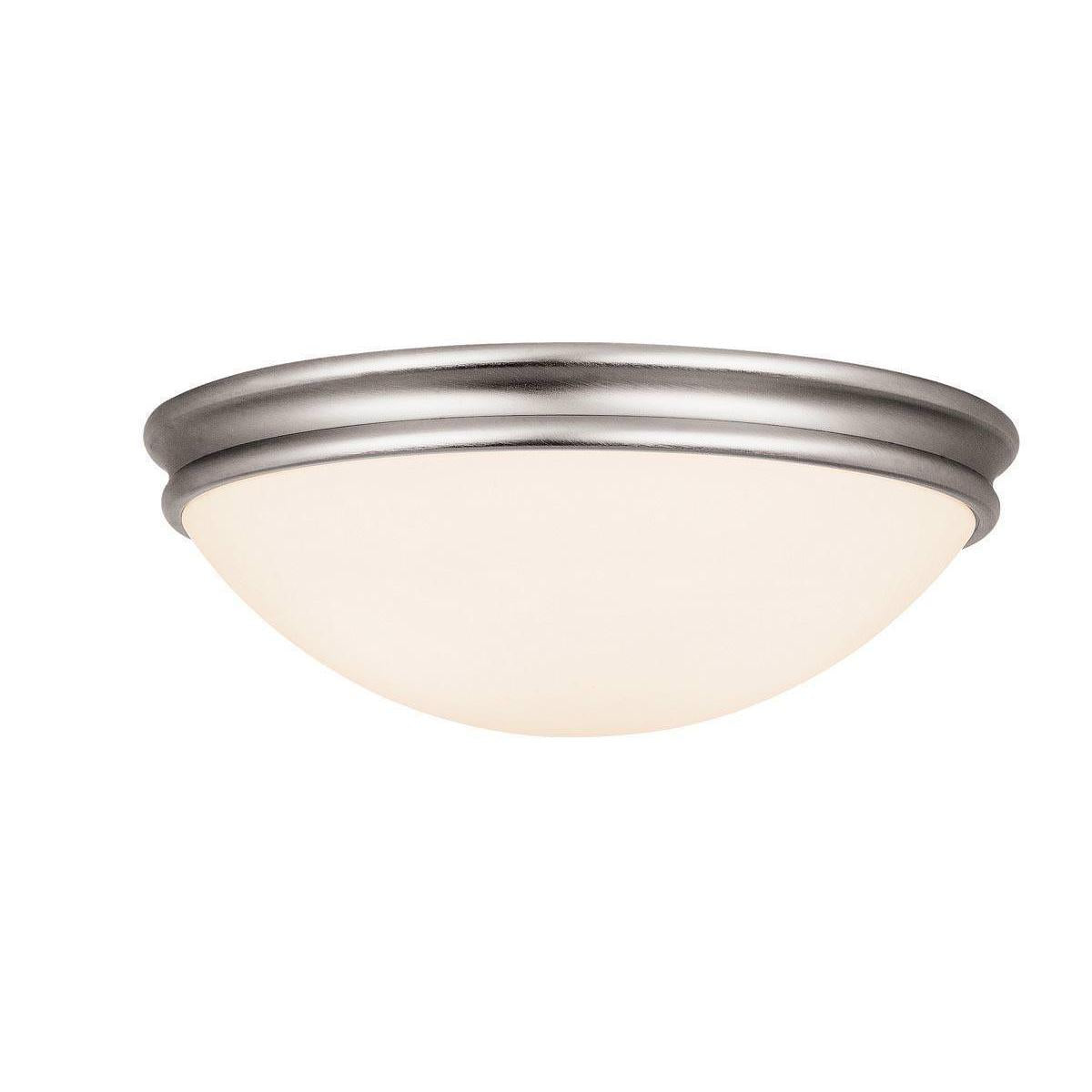 Access Lighting 20725-BS/OPL Atom Flushmount Light Brushed Steel / Opal