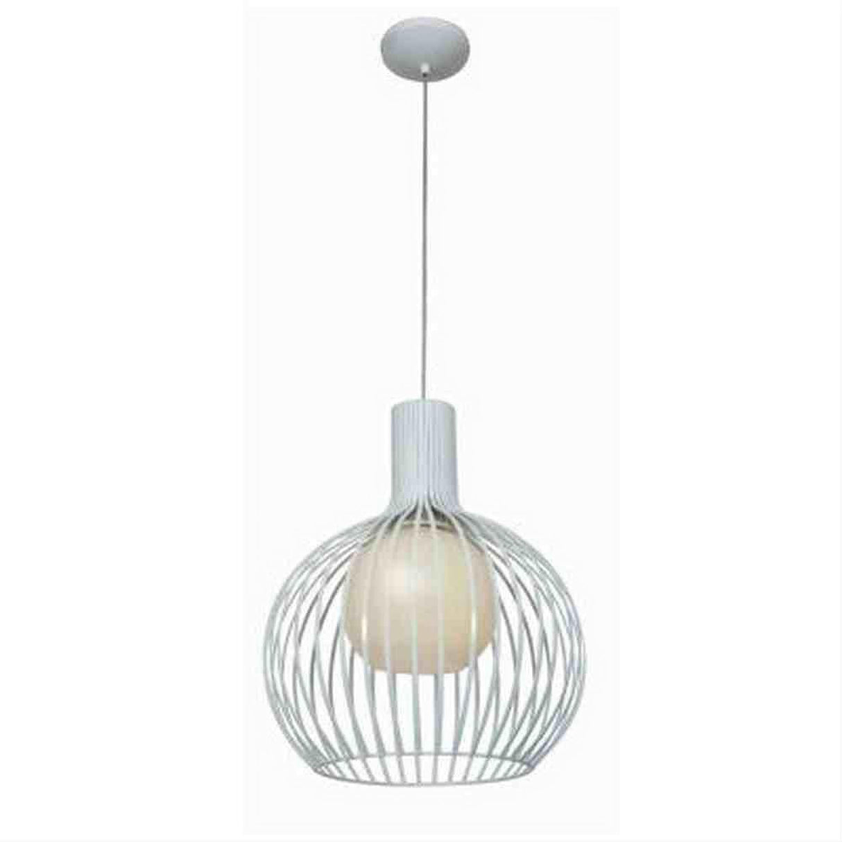 Access Lighting 23435-WH/OPL Chuki Metal Ribbed Pendant White