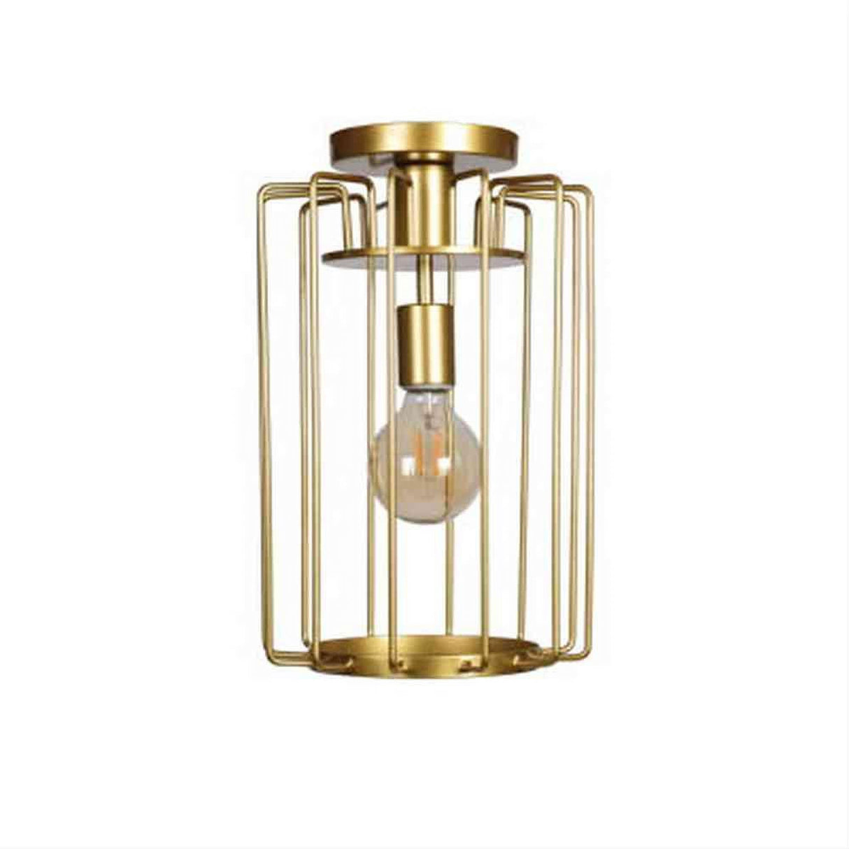 Access Lighting 23891LEDDLP-GLD Wired Vertical Cage Pendant Gold