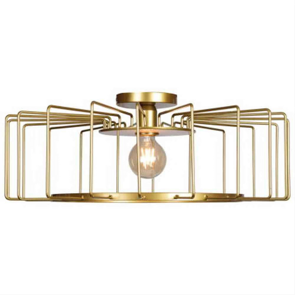 Access Lighting 23892LEDDLP-GLD Wired Horizontal Cage Flushmount Gold