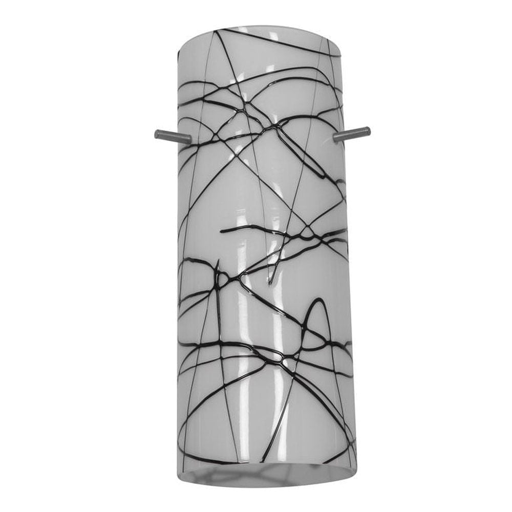 Access Lighting 23130-BLWH black white pendant glass shade