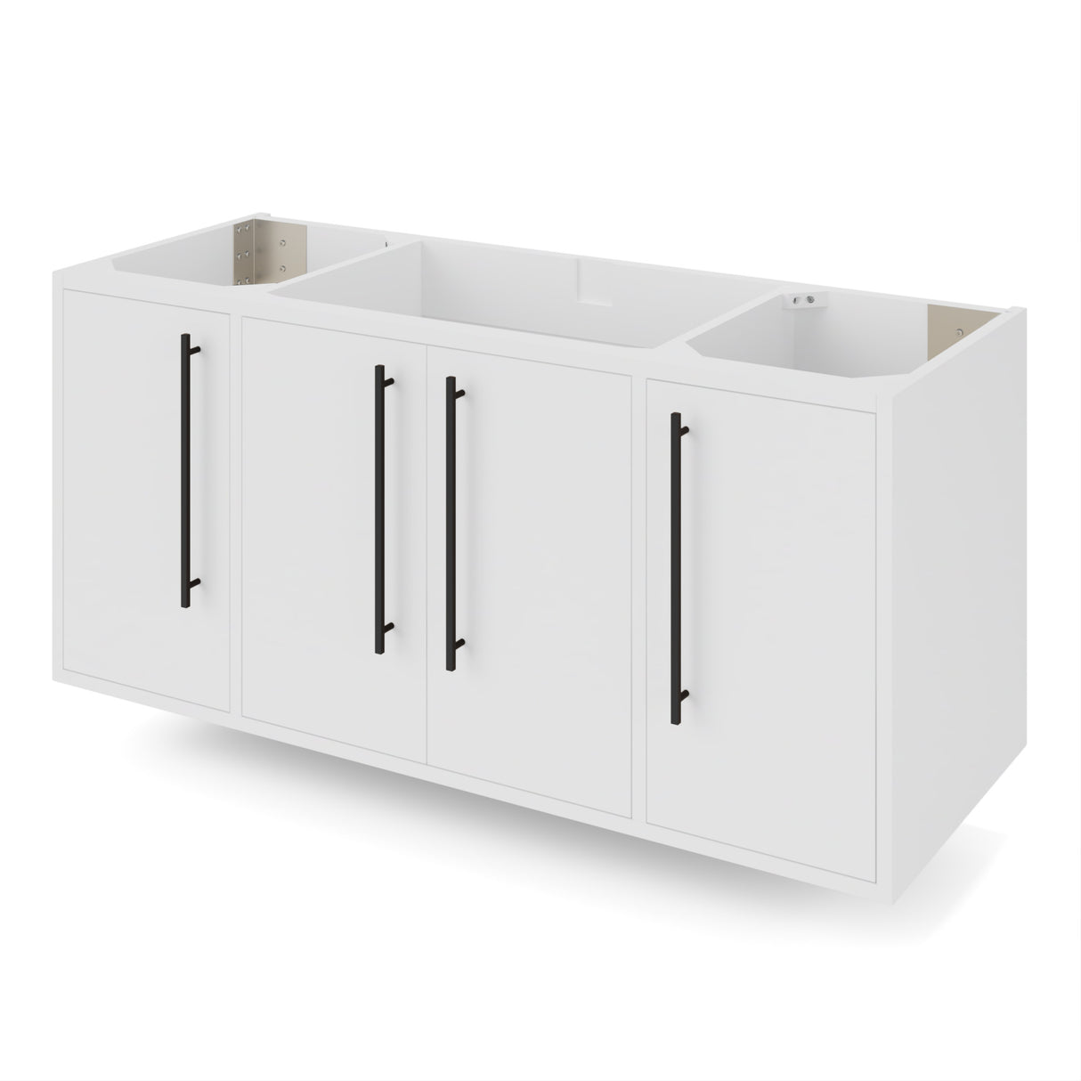 Jeffrey Alexander Tempest 48" White Single Sink Bathroom Vanity with White Resin Top - Single-Hole Faucet Top - VKTEM48WHRE product image 3