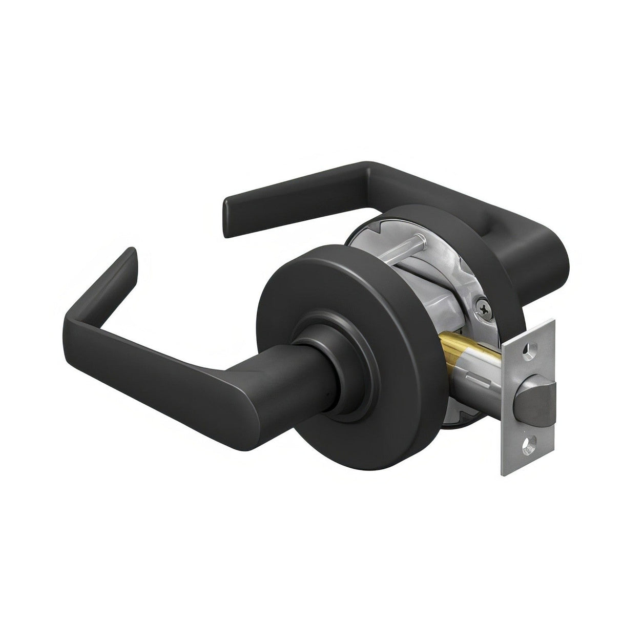 Schlage Commercial ALX10SAT622 matte black passage door lever