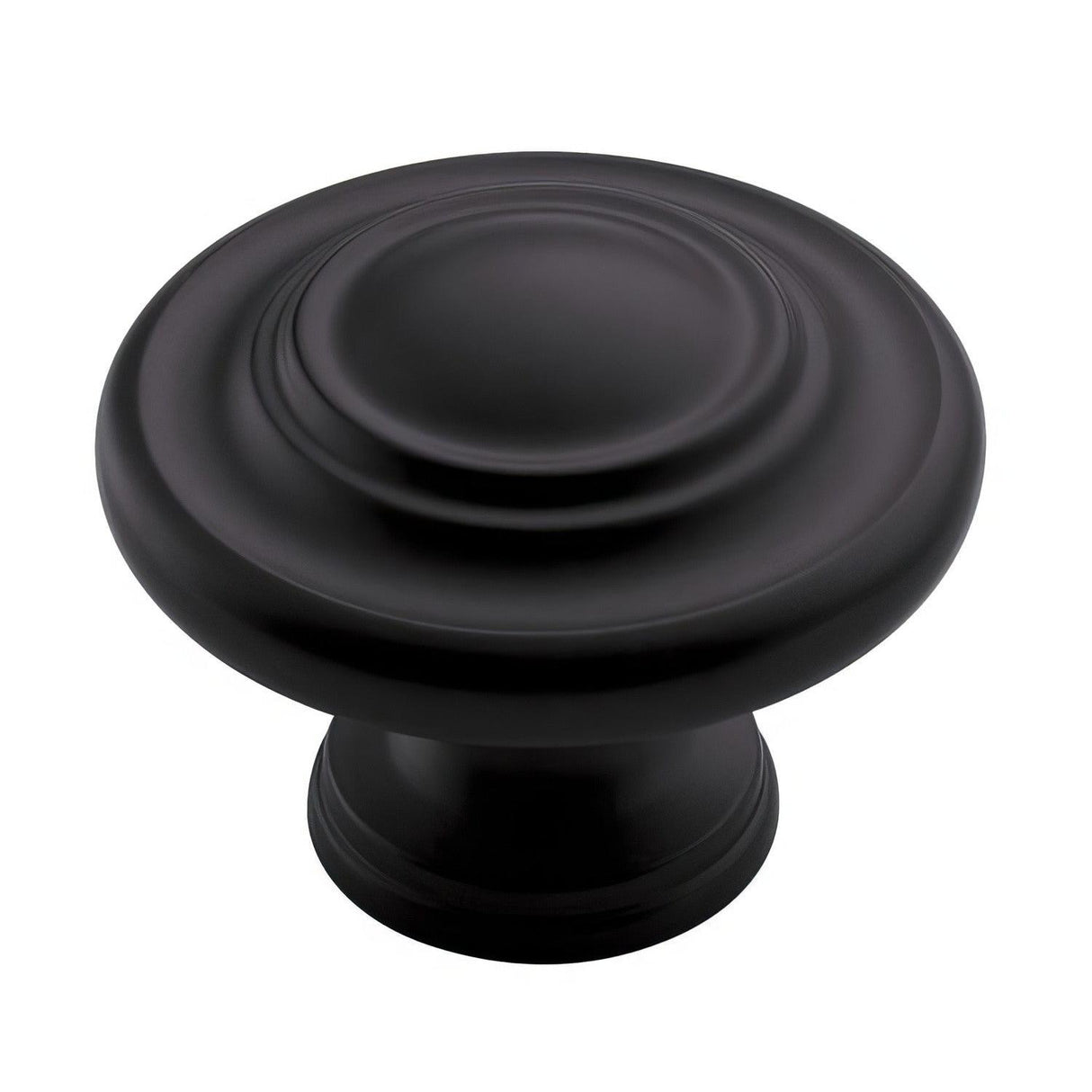 Amerock BP15862FB BP1586-2 Inspirations 1-3/4" Mushroom Cabinet Knob Flat Black