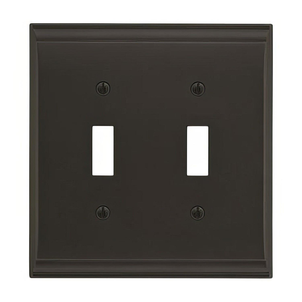 Amerock BP36501BBR Candler Zinc Black Bronze Double Toggle Wall Plate