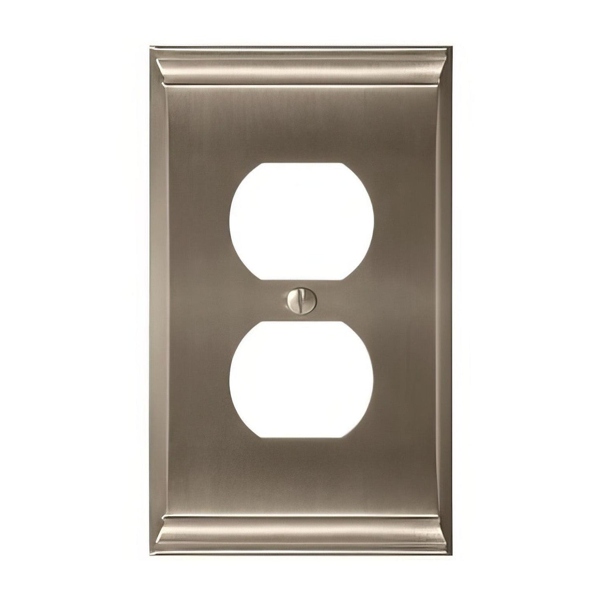 Amerock BP36508G10 BP36508 Candler Zinc Single Outlet Wall Plate Satin Nickel