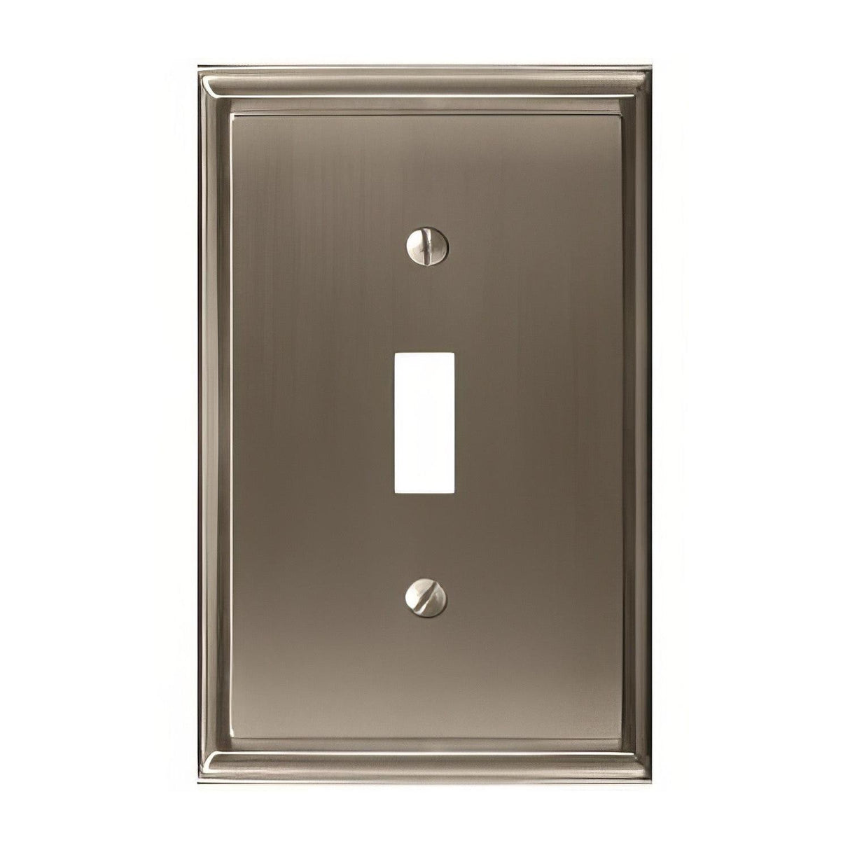 Amerock BP36514G10 BP36514 Mulholland 1-3/5" x 6-3/10" Single Toggle Wall Plate Satin Nickel
