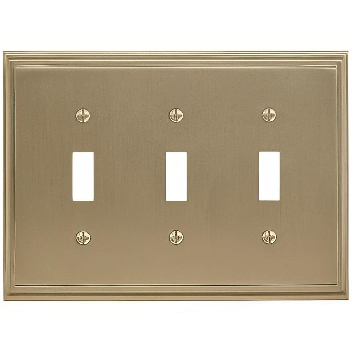 Amerock BP36516BBZ BP36516 Mulholland Zinc Triple Toggle Wall Plate Golden Champagne