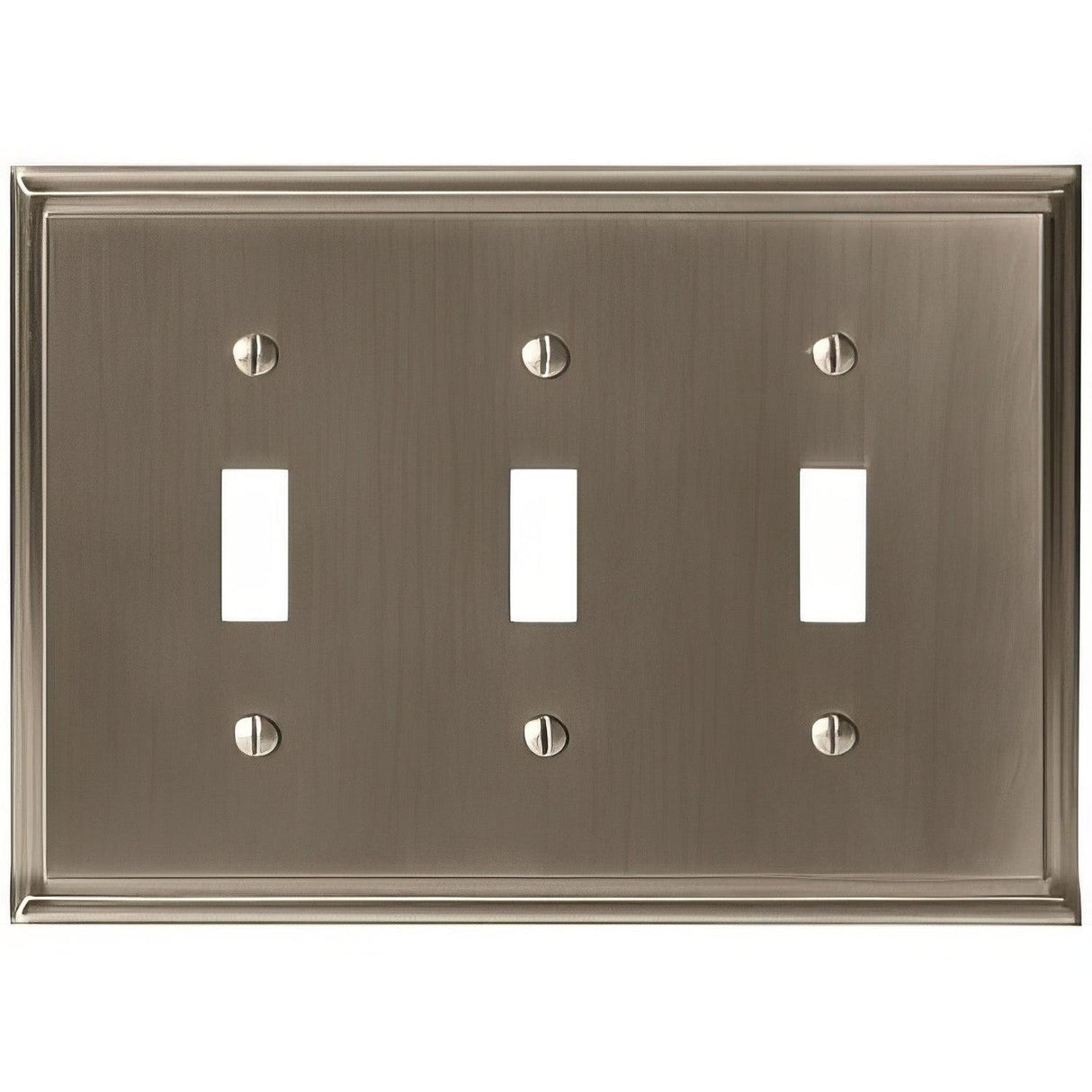 Amerock BP36516G10 BP36516 Mulholland Zinc Triple Toggle Wall Plate Satin Nickel