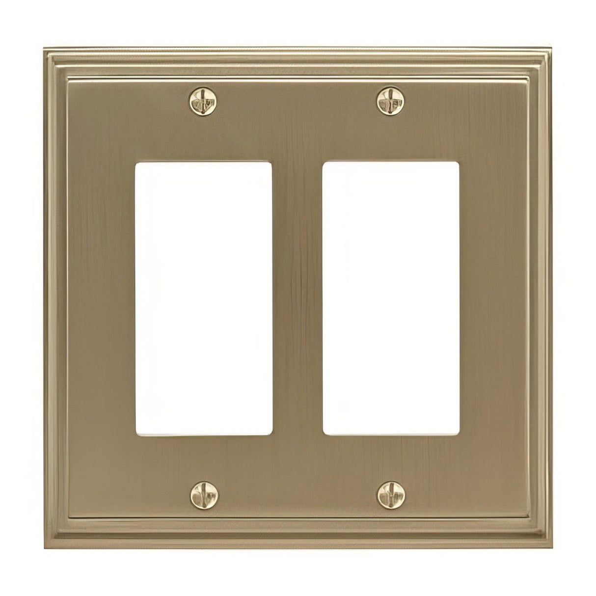 Amerock BP36519BBZ BP36519 Mulholland Zinc Double Rocker Wall Plate Golden Champagne