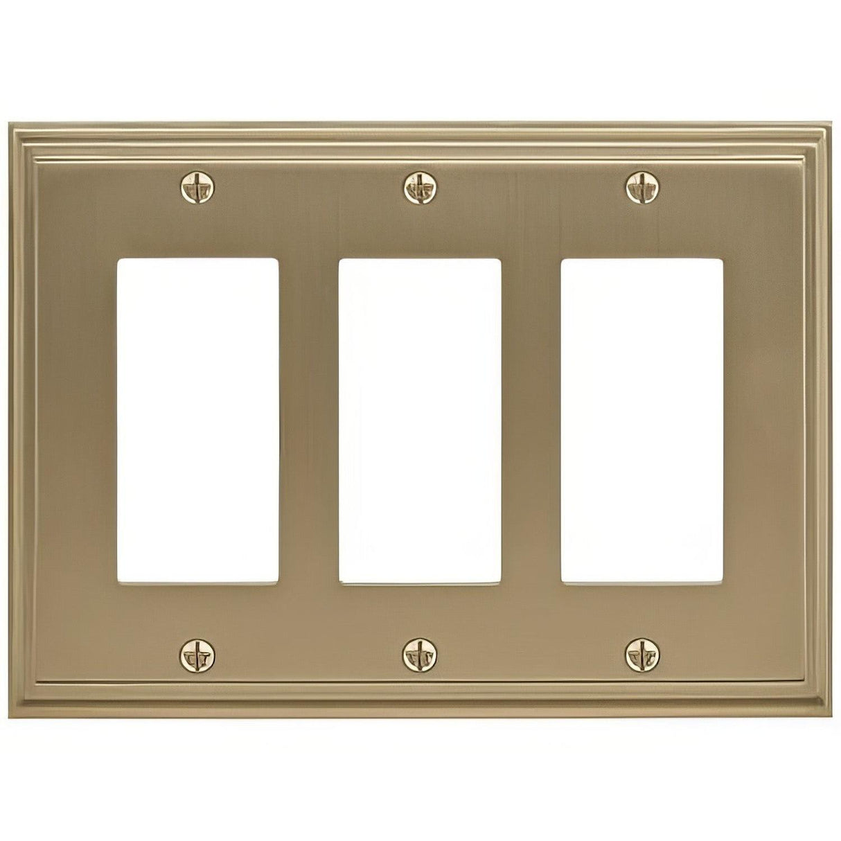Amerock BP36520BBZ BP36520 Mulholland Zinc Triple Rocker Wall Plate Golden Champagne