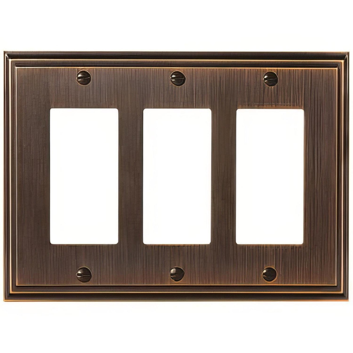 Amerock BP36520ORB BP36520 Mulholland Zinc Triple Rocker Wall Plate Oil Rubbed Bronze