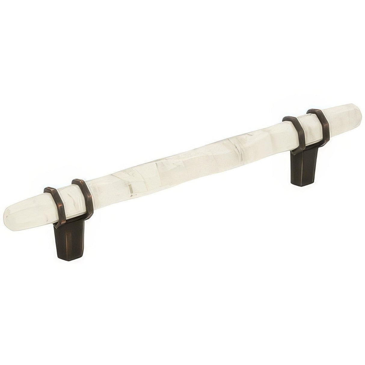 Amerock BP36649MWORB BP36649 Carrione 5-1/16" Centers Cabinet Pull Marble White/Oil Rubbed Bronze