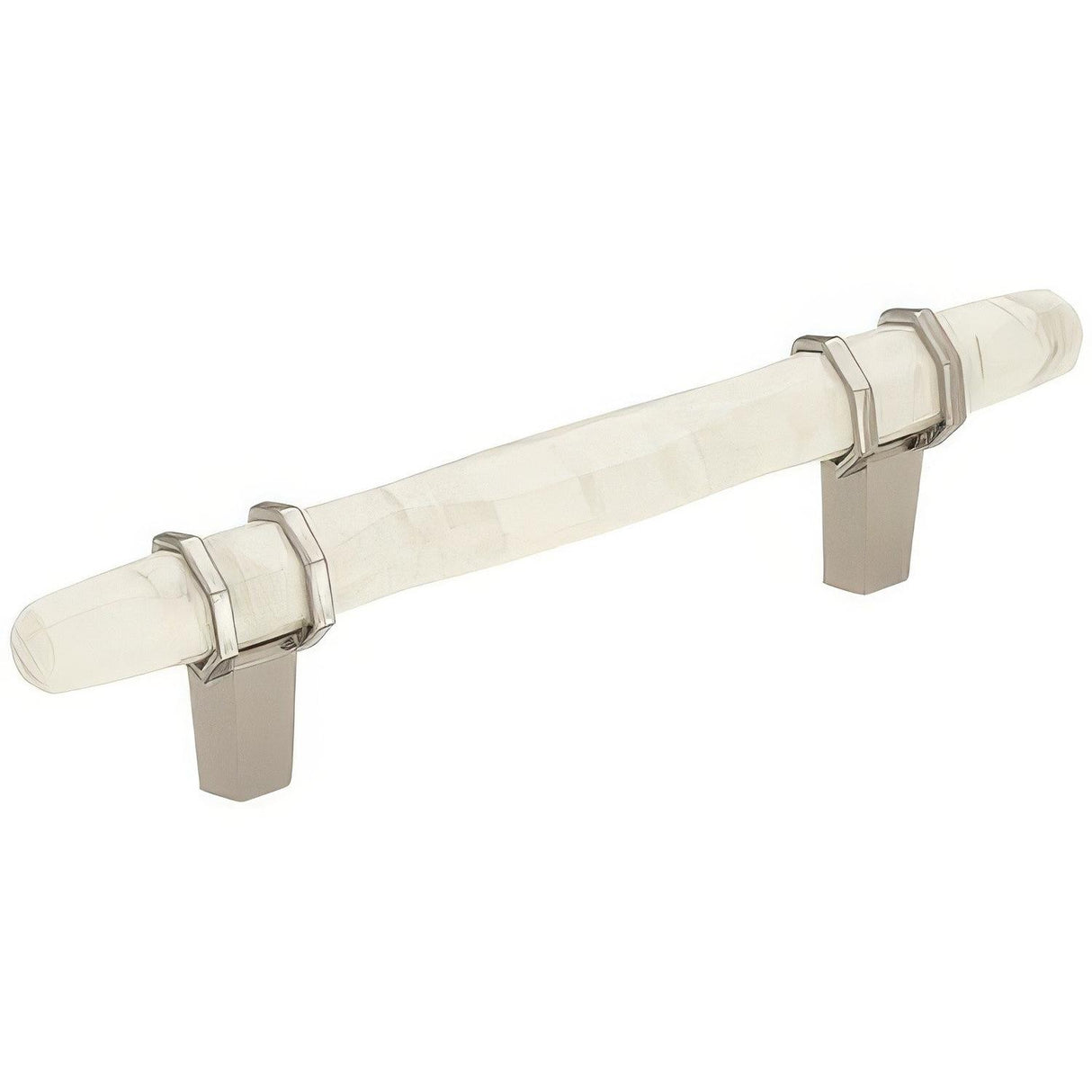 Amerock BP36649MWPN BP36649 Carrione 5-1/16" Centers Cabinet Pull Marble White/Polished Nickel