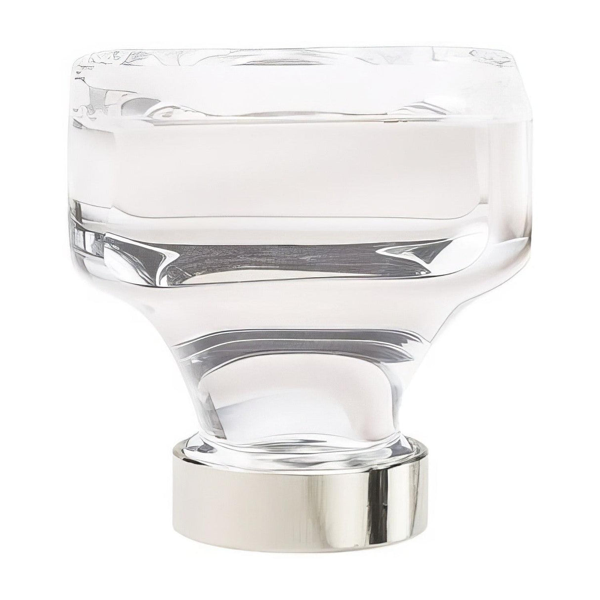 Amerock BP36653CPN BP36653 Glacio 1-3/8" Aluminum/Glass Square Crystal Cabinet Knob Bright Nickel