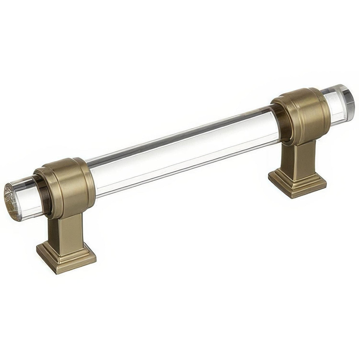 Amerock BP36654CBBZ BP36654 Glacio 3-3/4" Centers Clear Crystal Cabinet Pull Golden Champagne
