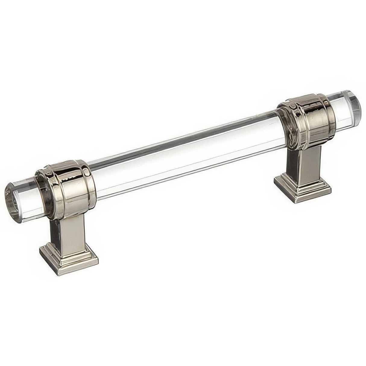 Amerock BP36654CPN BP36654 Glacio 3-3/4" Centers Clear Crystal Cabinet Pull Bright Nickel