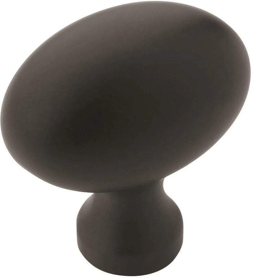 Amerock BP53014FB BP53014 Vaile 1-3/8 inch oval cabinet knob Flat Black