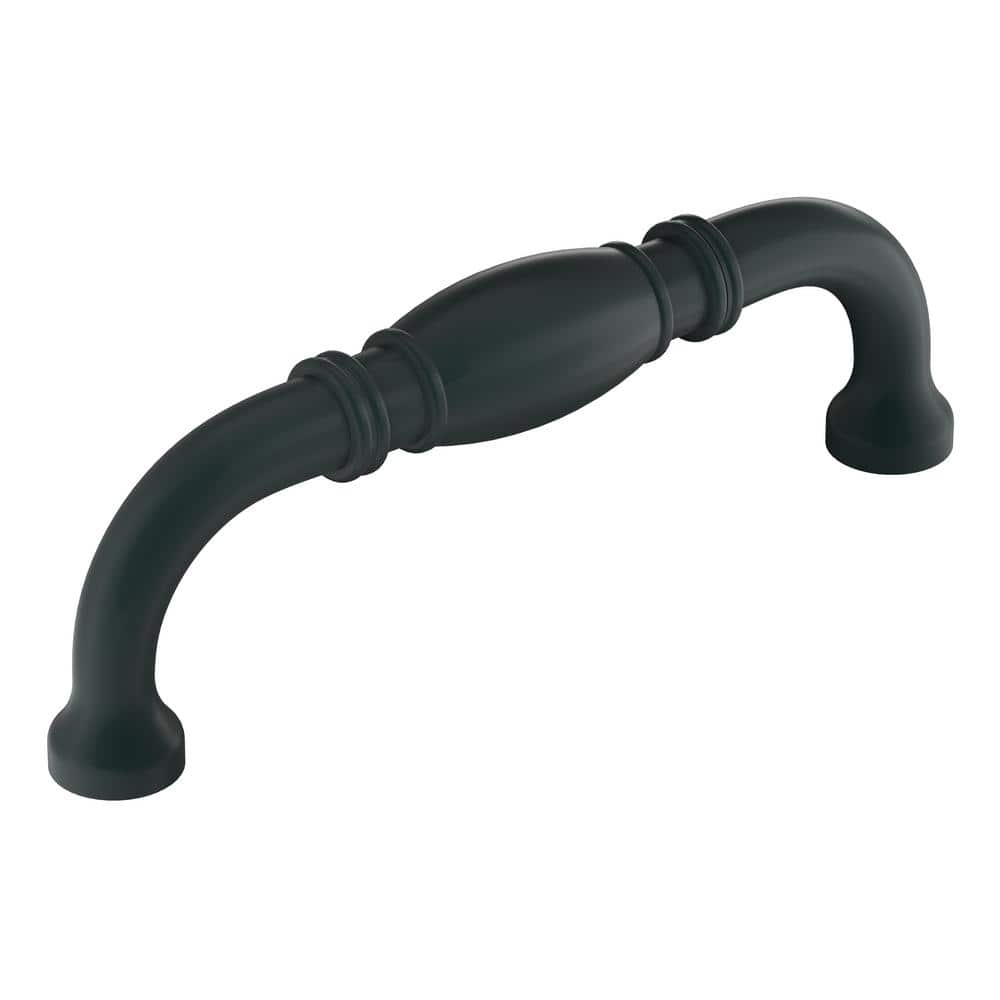Amerock BP55243FB Granby 3-3/4 in. center-to-center cabinet pull in Matte Black