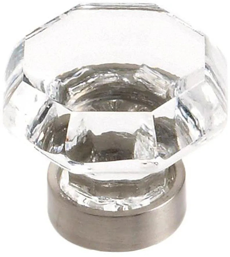 Amerock BP55268CG10 Traditional Classics glass cabinet knob Clear Satin Nickel